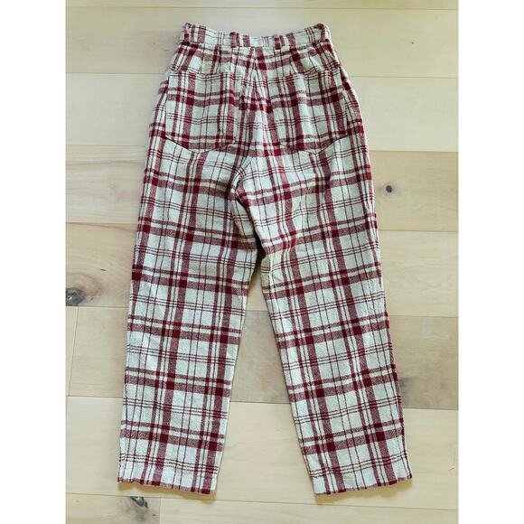 Moussy Plaid Print Dress Pants Size 1 Waist 24" Straight Leg Career High Waist - Picture 4 of 5